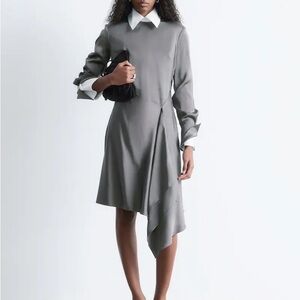& Other Stories Charcoal Asymmetrical Dress